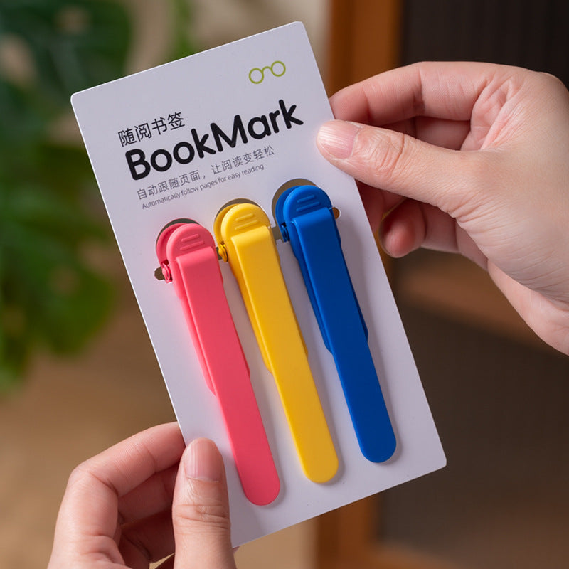 ColorClip Bookmarks™ - Reading bookmark clip silicone automatic record