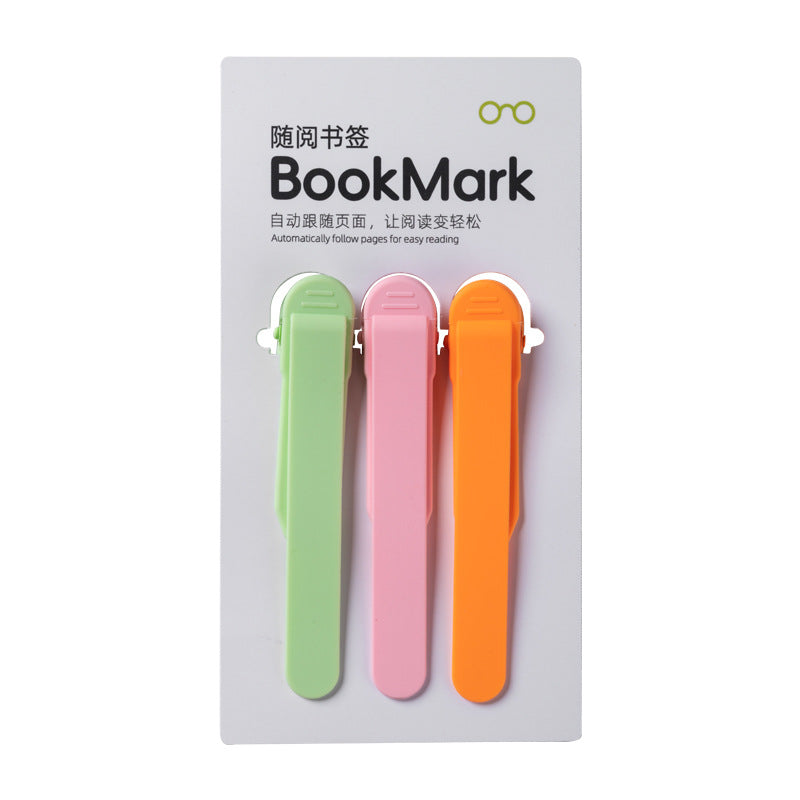 ColorClip Bookmarks™ - Reading bookmark clip silicone automatic record