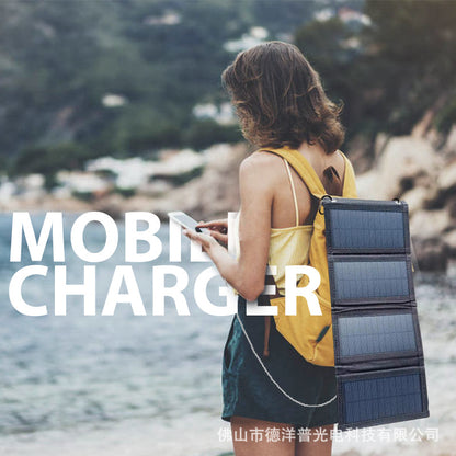 🌞⚡SolarPack Charge™ - ソーラーチャージャー折りたたみ式 5V 20W USB出力 キャンプ用🌞⚡